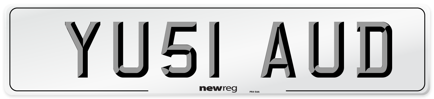 YU51 AUD Number Plate from New Reg